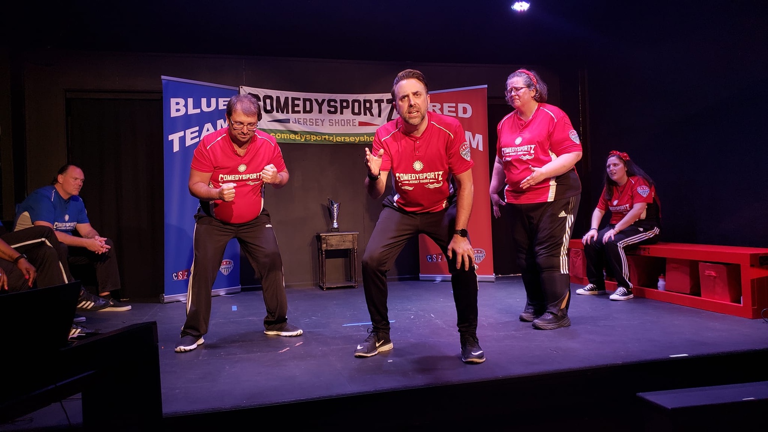 ComedySportz Jersey Shore improvisers on stage